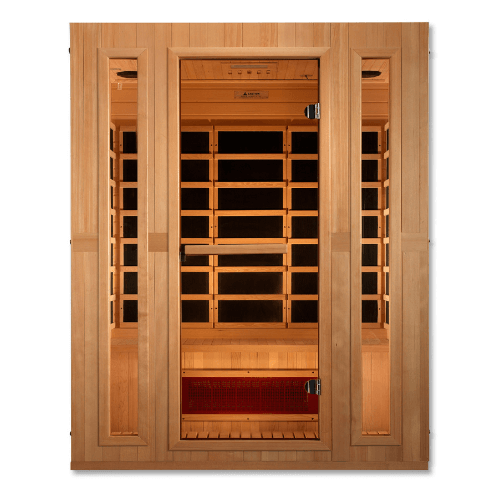 Front view of the Golden Designs Maxxus Trinity Dual Tech Low EMF Sauna