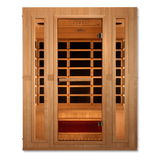 Front view of the Golden Designs Maxxus Trinity Dual Tech Low EMF Sauna