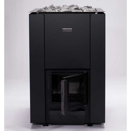 Front view of the NARKAAM Kamos 20 showcasing a black finish with stone accents at the top.