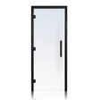 Prosaunas Clear Black Prehung Glass Sauna Door Left Hinge