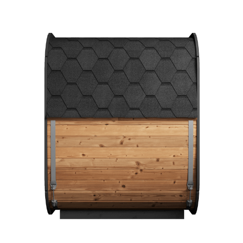 Saunalife Model Cl5G Outdoor Cube Sauna Side View