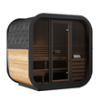 Saunalife Model Cl5G Outdoor Cube Sauna Front Side View