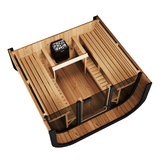 Saunalife Model Cl7G Cube Outdoor Home Sauna Kit Aerial View