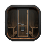 Saunalife Model Cl7G Cube Outdoor Home Sauna Kit Front View