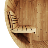 Saunalife Model E7 Ergo Barrel Sauna Bench View