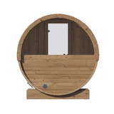 Saunalife Model E8W Ergo Barrel-Window Sauna Back View