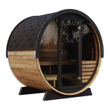 Saunalife Model Ee6G Ergo Elegance Barrel Sauna Front Side View