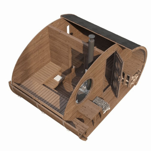 Saunalife Model G11 Garden Outdoor Home Sauna Kit Aerial View