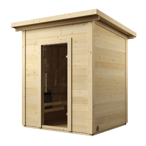 Saunalife Model G2 Garden Outdoor Home Sauna Kit Front Side View