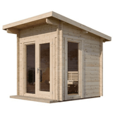 Saunalife Model G4 Garden Outdoor Home Sauna Kit Right Side View