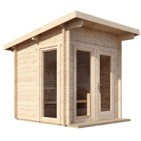 Saunalife Model G4 Garden Outdoor Home Sauna Kit Left Side View
