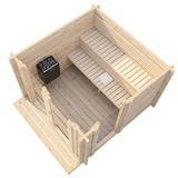 Saunalife Model G4 Garden Outdoor Home Sauna Kit Aerial View