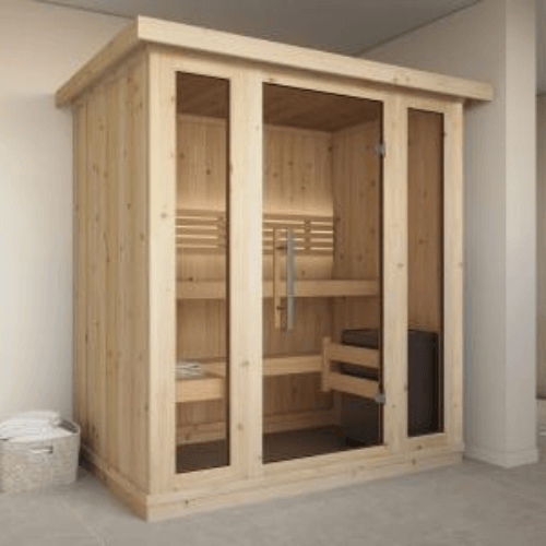 Saunalife Model X7 Xperience Indoor Home Sauna Left Front View