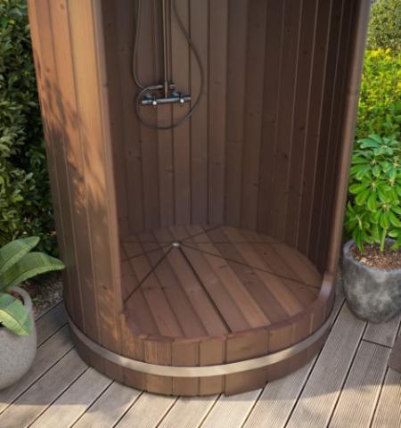 SaunaLife Rain-Series Outdoor Barrel Shower SL-MODELR3 | Empire Saunas