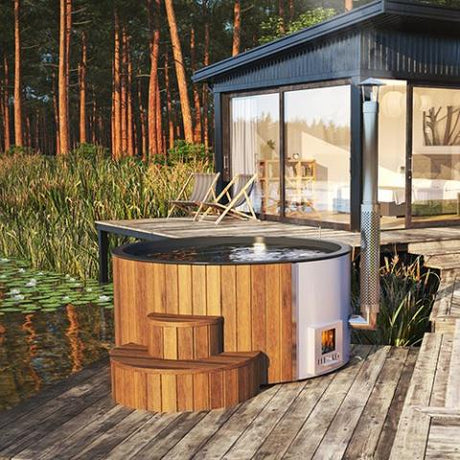 SaunaLife Soak-Series 6-Person Natural Wood Fired Hot Tub SL-MODELS4N | Empire Saunas