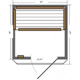 Sunray 2 Person Indoor Infrared Cedar HL200K Sierra | Empire Saunas