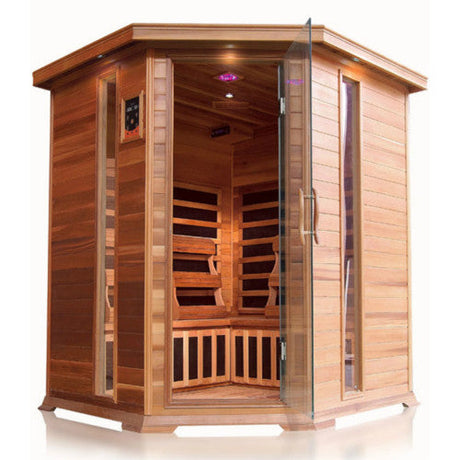 Sunray Bristol Bay 4-Person Indoor Infrared Corner | Empire Saunas