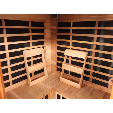Sunray Bristol Bay 4-Person Indoor Infrared Corner | Empire Saunas