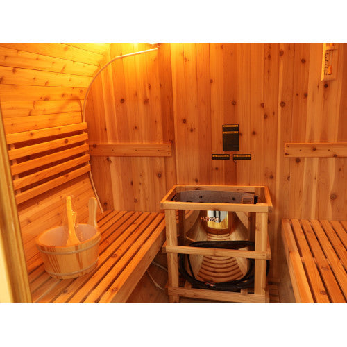 Sunray Oasis 2-4 Person Traditional Outdoor Barrel | Empire Saunas