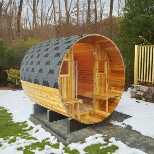 Sunray Oasis 2-4 Person Traditional Outdoor Barrel | Empire Saunas