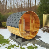 Sunray Oasis 2-4 Person Traditional Outdoor Barrel | Empire Saunas