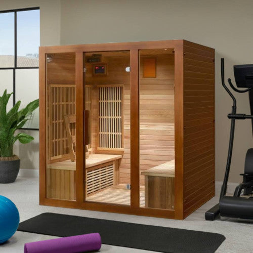Sunray Roslyn 4-Person Indoor Infrared Cedar | Empire Saunas