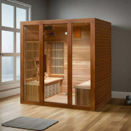 Sunray Roslyn 4-Person Indoor Infrared Cedar | Empire Saunas