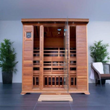 Sunray Sequoia 4-Person Indoor Infrared Cedar | Empire Saunas