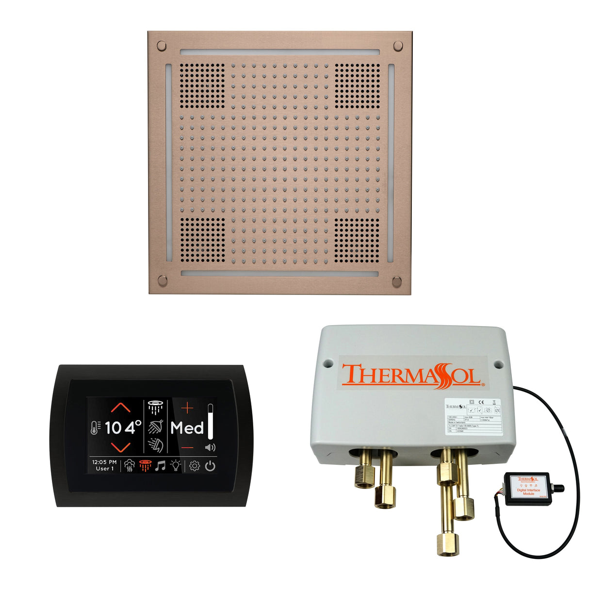 Thermasol The Wellness Hydrovive Shower Package With Signatouch Round | Empire Saunas