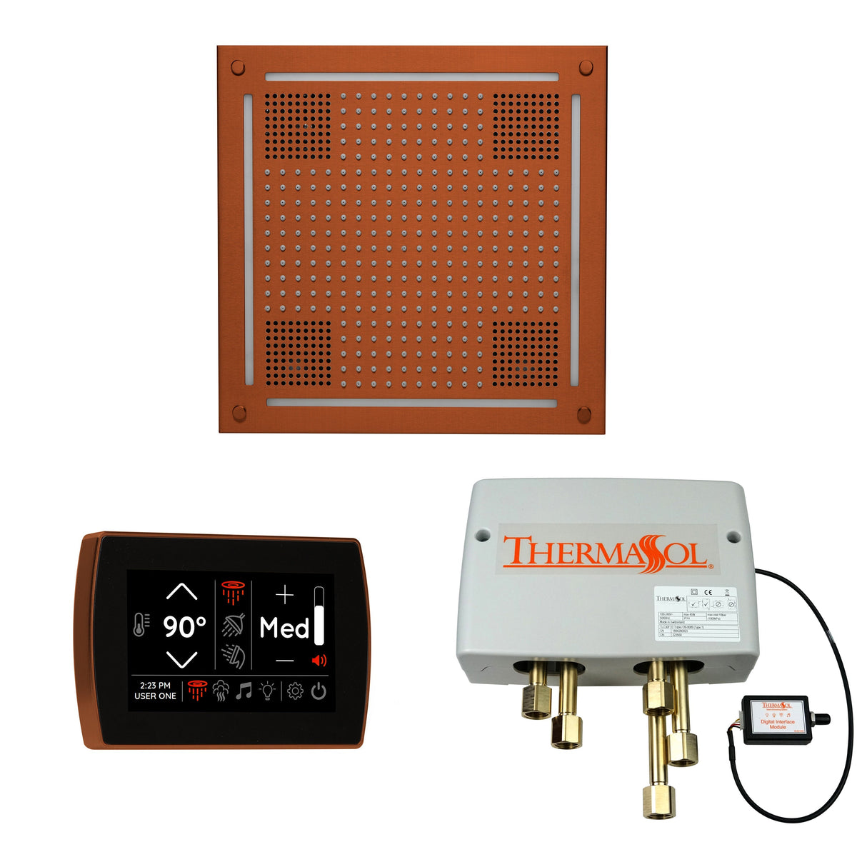 Thermasol The Wellness Hydrovive Shower Package With Signatouch Square | Empire Saunas