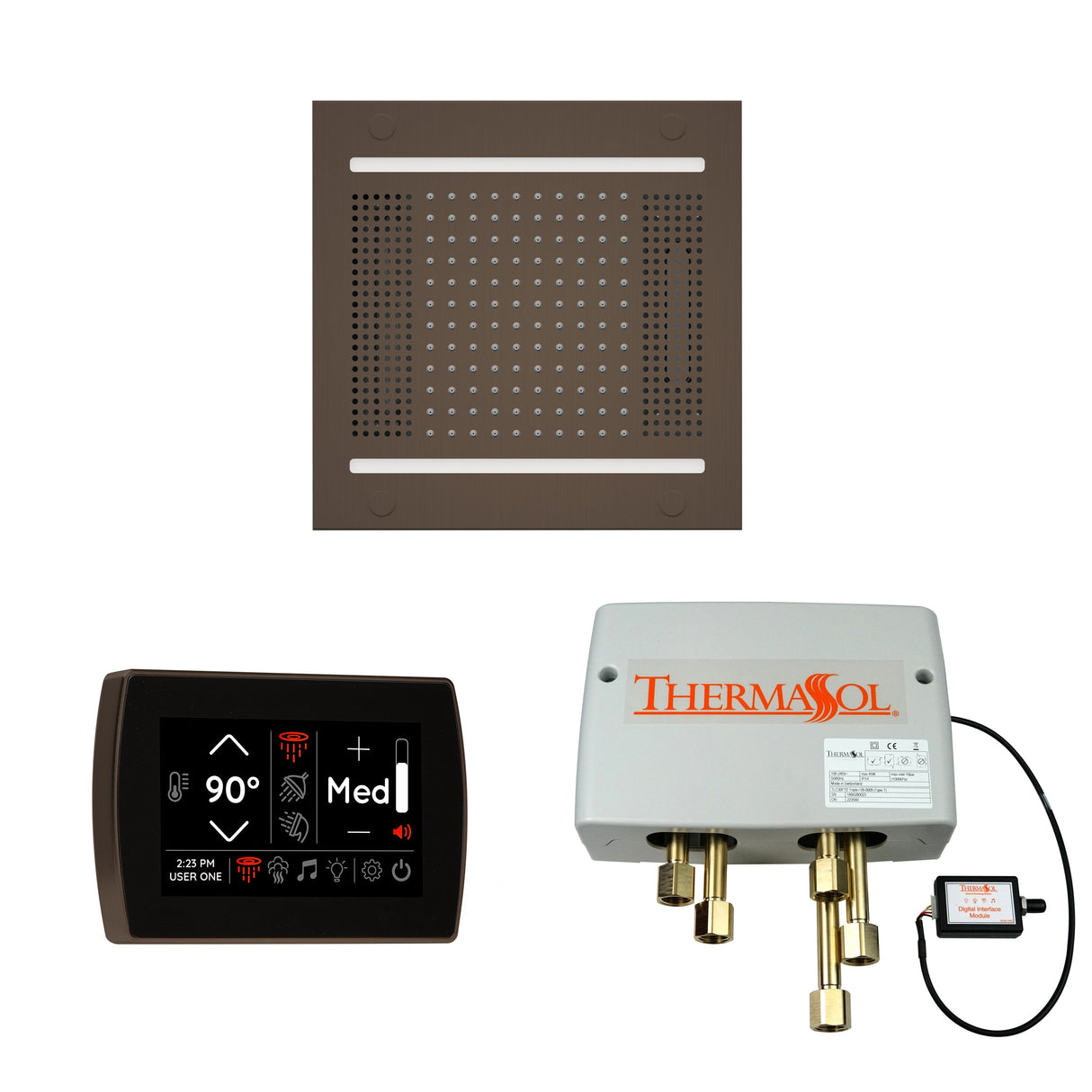 Thermasol The Wellness Hydrovive14 Shower Package With Signatouch Square | Empire Saunas