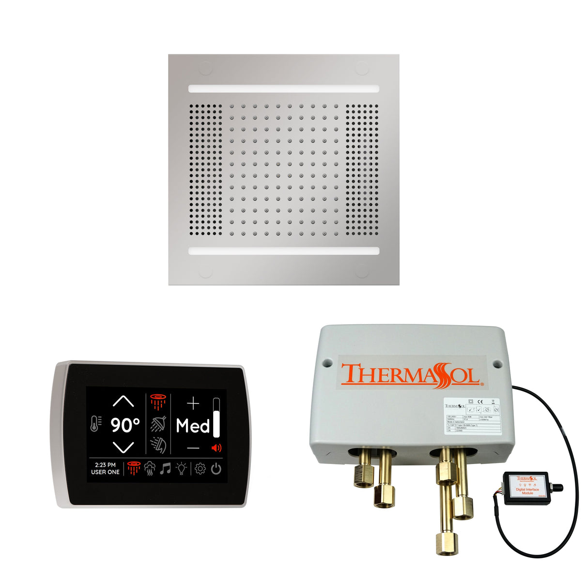 Thermasol The Wellness Hydrovive14 Shower Package With Signatouch Square | Empire Saunas