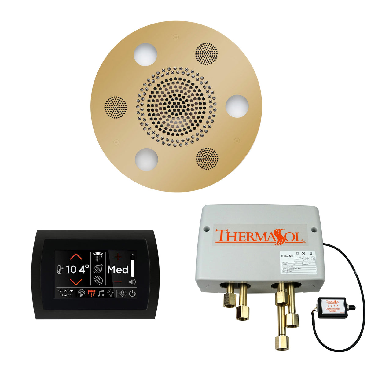 Thermasol The Wellness Shower Package With Signatouch Round | Empire Saunas