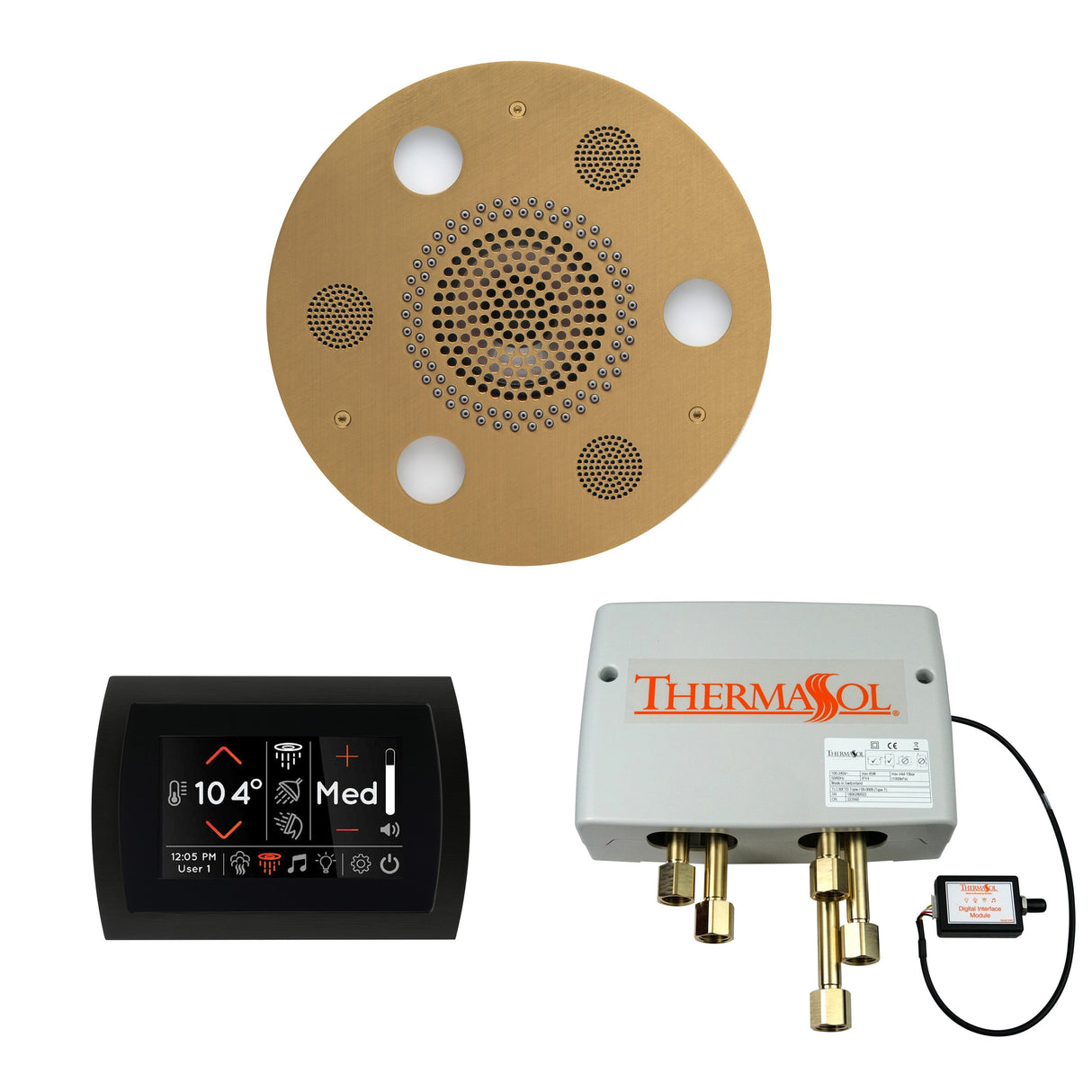 Thermasol The Wellness Shower Package With Signatouch Round | Empire Saunas