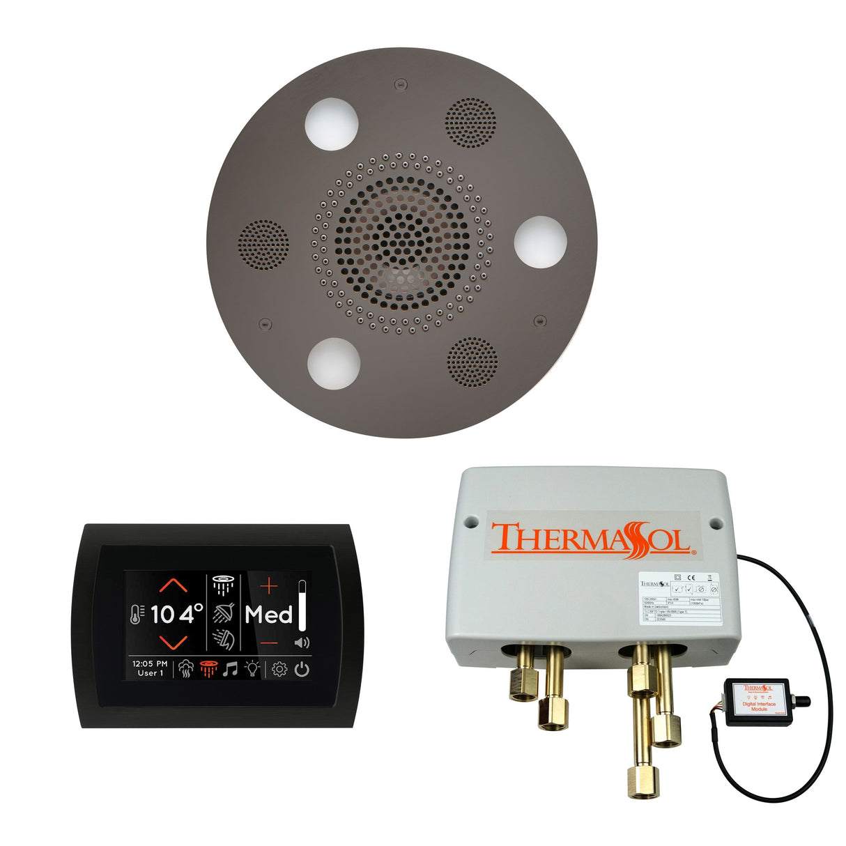 Thermasol The Wellness Shower Package With Signatouch Round | Empire Saunas