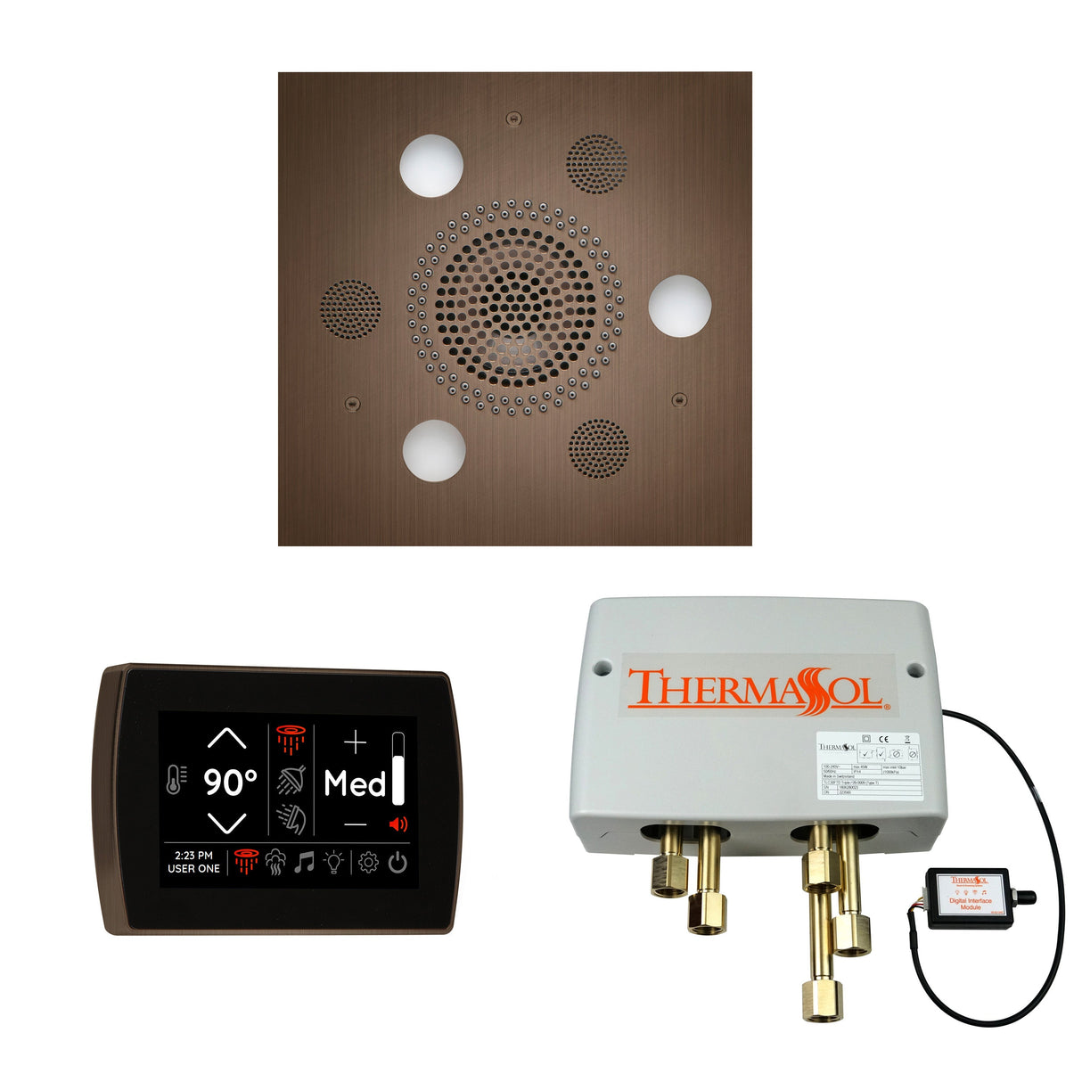 Thermasol The Wellness Shower Package With Signatouch Square | Empire Saunas