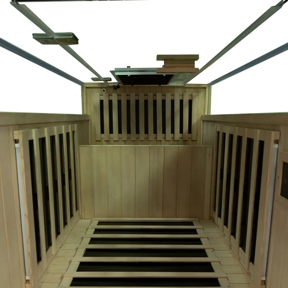 Wizzi Saunas 1 Person Large Glass Design Full Spectrum Infrared | Empire Saunas