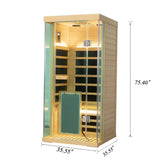 Wizzi Saunas 1 Person Large Glass Design Full Spectrum Infrared | Empire Saunas