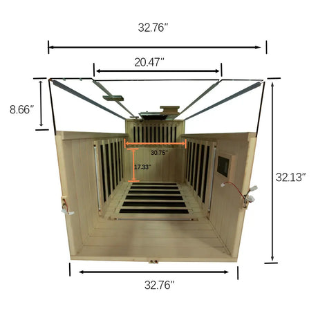 Wizzi Saunas 1 Person Large Glass Design Full Spectrum Infrared | Empire Saunas