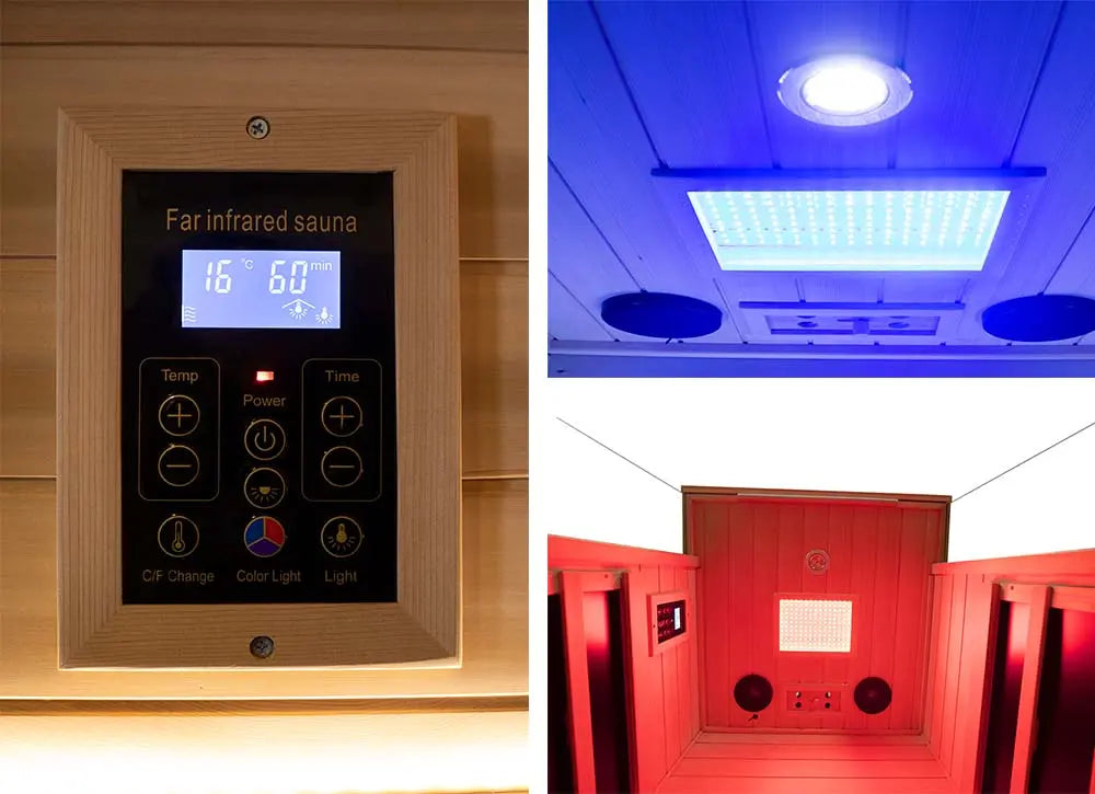 Wizzi Saunas 1 Person Large Glass Design Full Spectrum Infrared | Empire Saunas