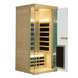 Wizzi Saunas 1 Person Large Glass Design Full Spectrum Infrared | Empire Saunas
