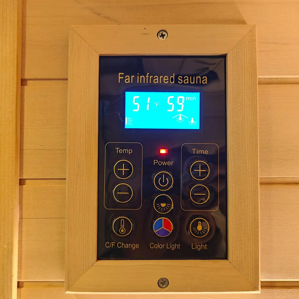 Wizzi Saunas 1 Person Large Glass Design Full Spectrum Infrared | Empire Saunas