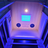 Wizzi Saunas 1 Person Large Glass Design Full Spectrum Infrared | Empire Saunas