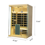 Wizzisaunas 2 Person Full Spectrum Low EMF Infrared | Empire Saunas